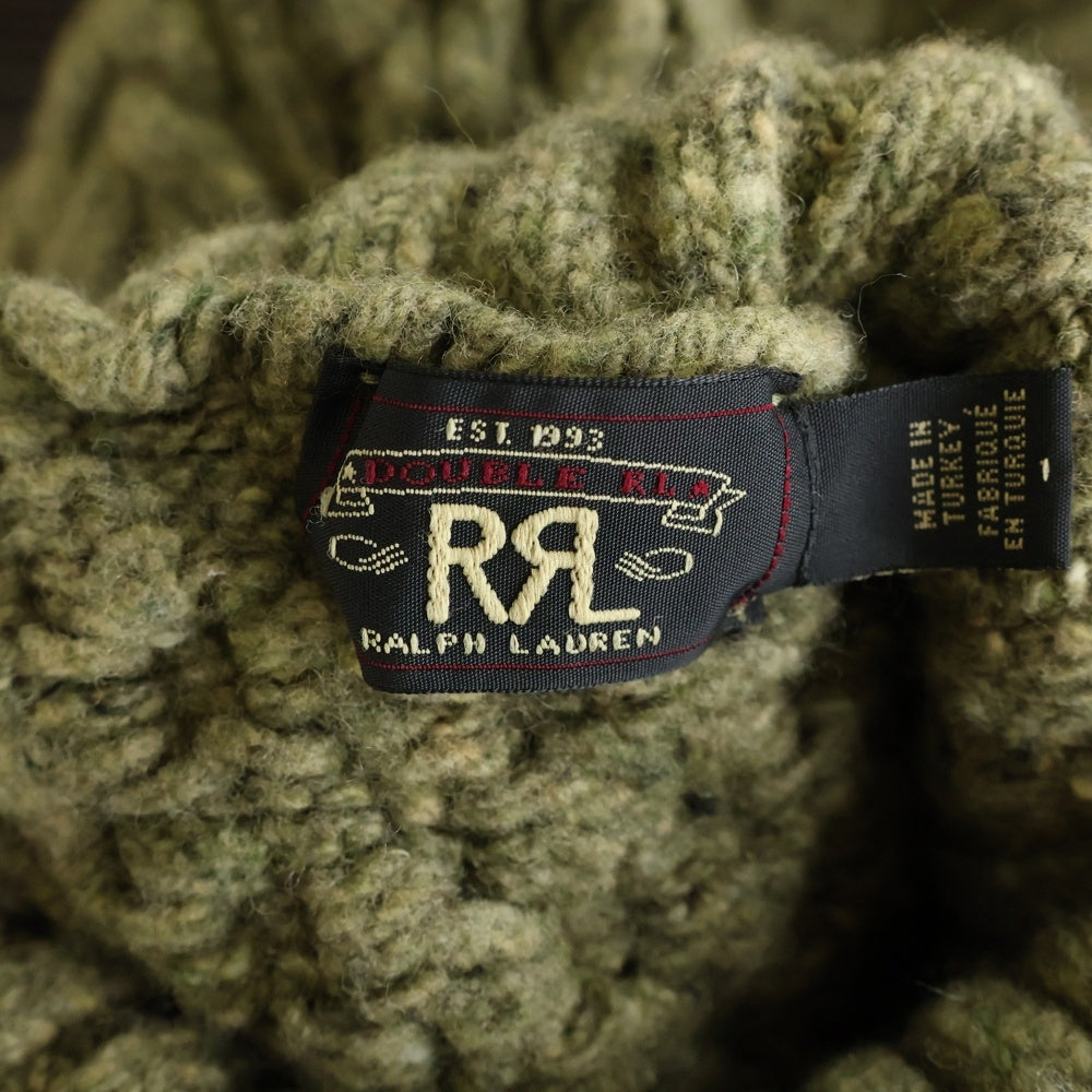 RRL(ダブルアールエル) ウール ミドルゲージ タートルネックニット セーター レディース グリーン