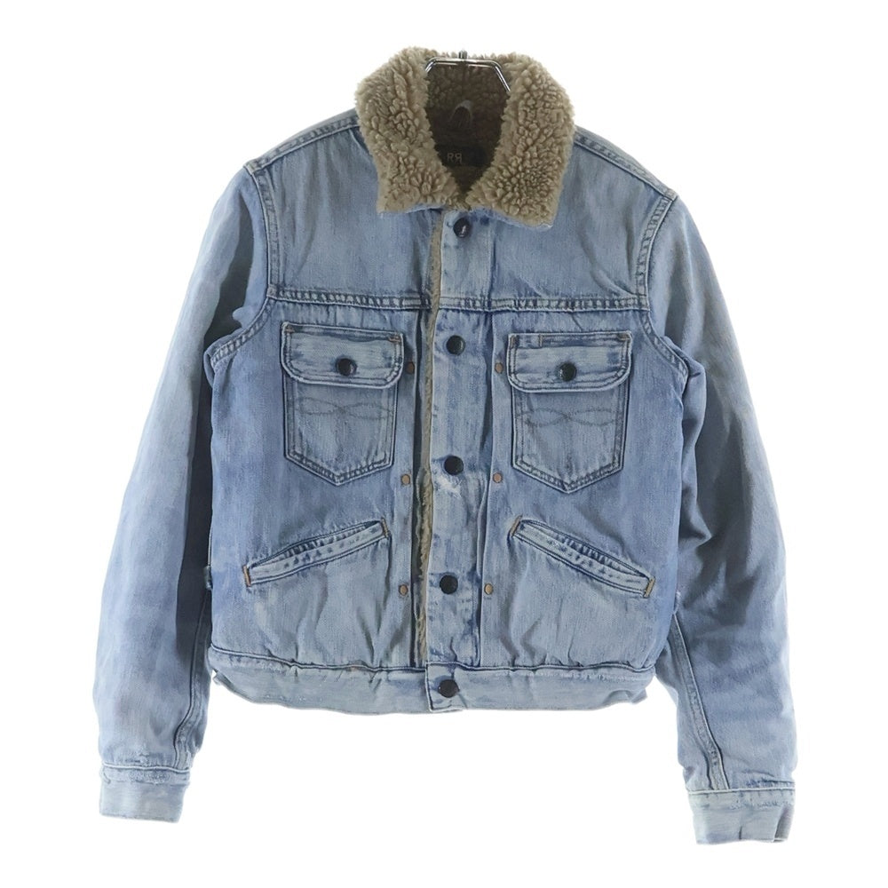 RRL(ダブルアールエル) ボアカラー コットン デニムジャケット レディース インディゴ
