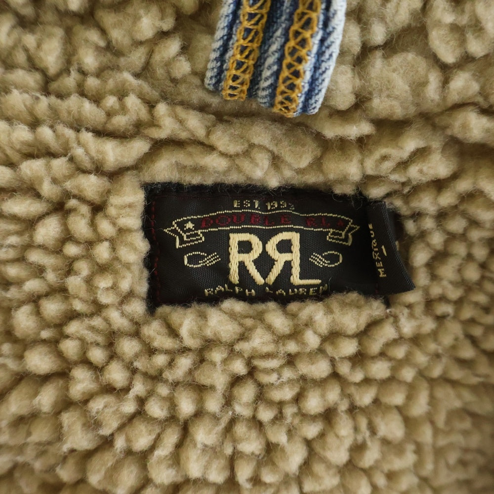 RRL(ダブルアールエル) ボアカラー コットン デニムジャケット レディース インディゴ