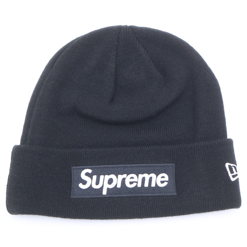 SUPREME(シュプリーム) 21AW ×NEW ERA Box Logo Beanie ニューエラ ボックスロゴ アクリルニットビーニー 帽子 ブラック