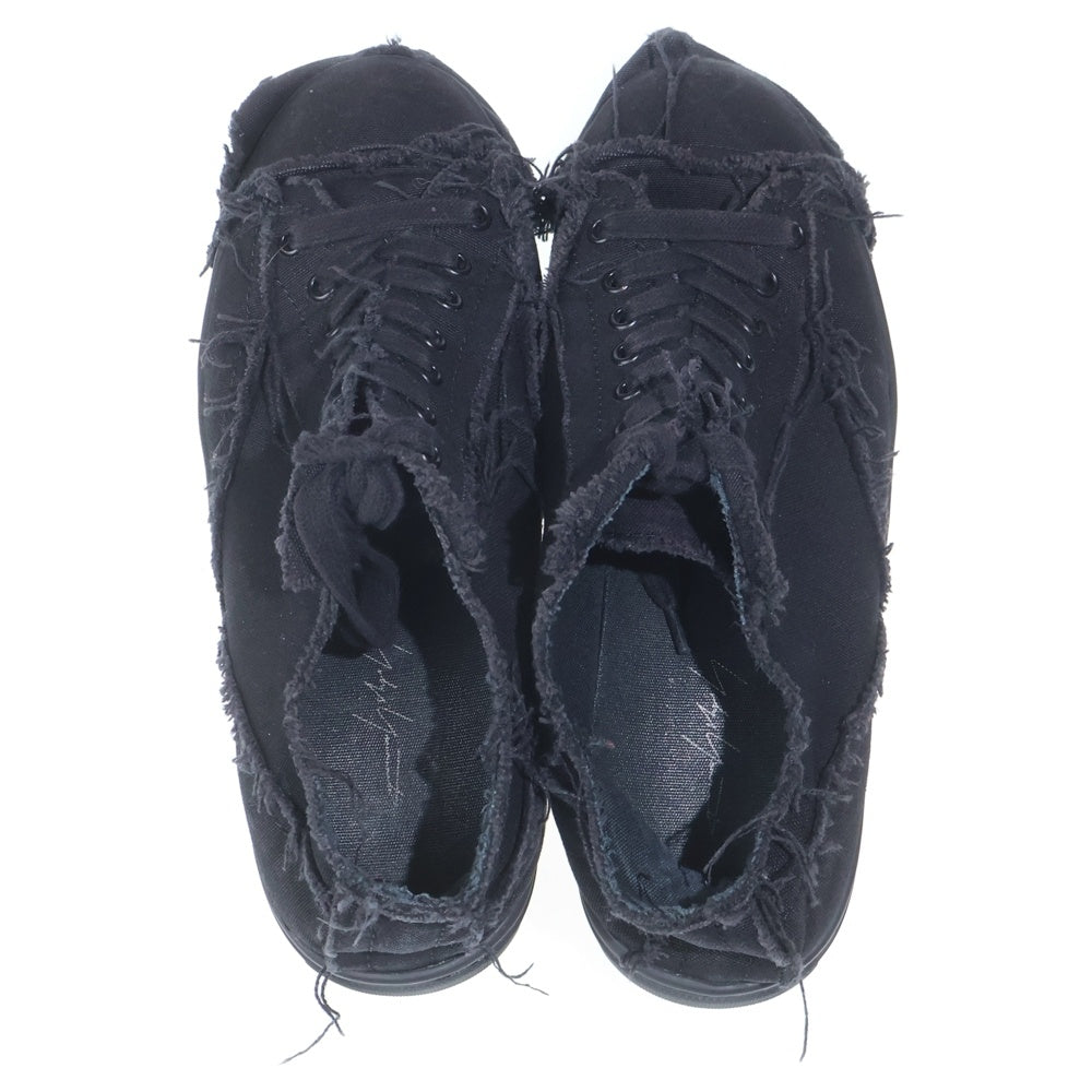 Yohji Yamamoto(ヨウジヤマモト) カッティング レースアップ ローカットスニーカー レディース ブラック