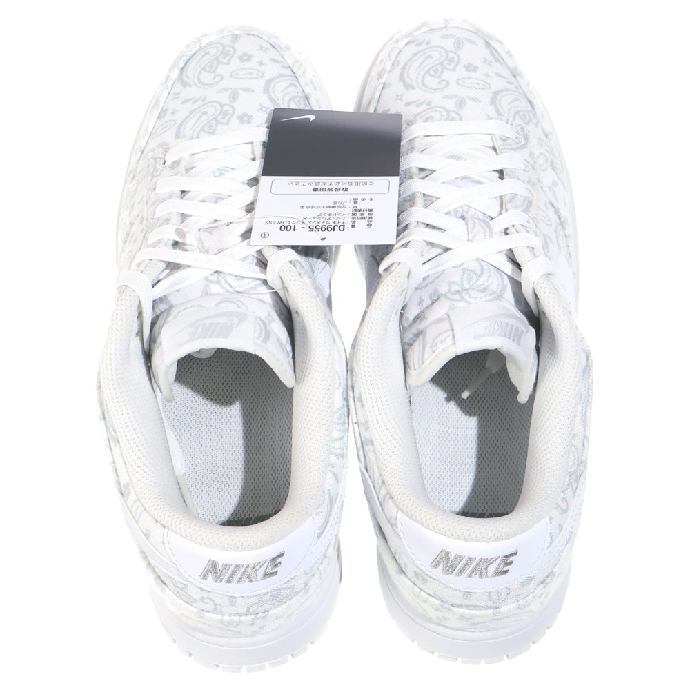 NIKE(ナイキ) WMNS DUNK LOW ESS ダンク ペイズリー ローカットスニーカー ホワイト/グレー US11/28cm DJ9955-100