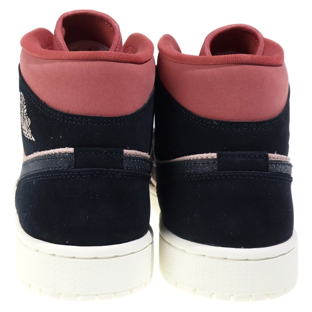 NIKE(ナイキ) WMNS AIR JORDAN 1 MID エアジョーダン ミッドカットスニーカー ブラック/ピンク US11/28cm BQ6472-202