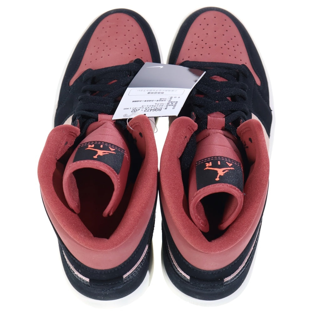 NIKE(ナイキ) WMNS AIR JORDAN 1 MID エアジョーダン ミッドカットスニーカー ブラック/ピンク US11/28cm BQ6472-202