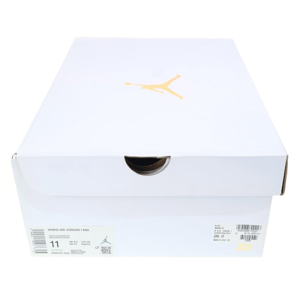 NIKE(ナイキ) WMNS AIR JORDAN 1 MID エアジョーダン ミッドカットスニーカー ブラック/ピンク US11/28cm BQ6472-202