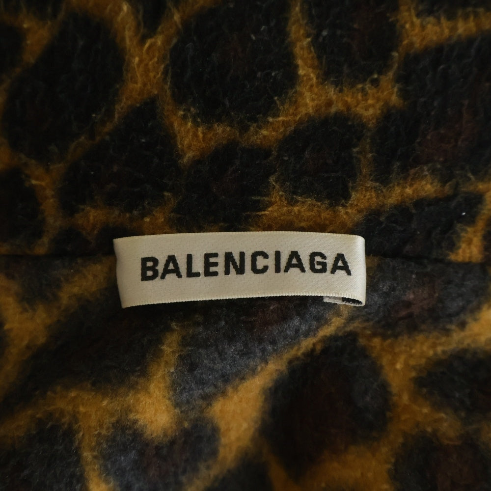 BALENCIAGA(バレンシアガ) 18AW レオパード柄オーバーサイズフリースブルゾン ジャケット ブラウン 528353 TBV08