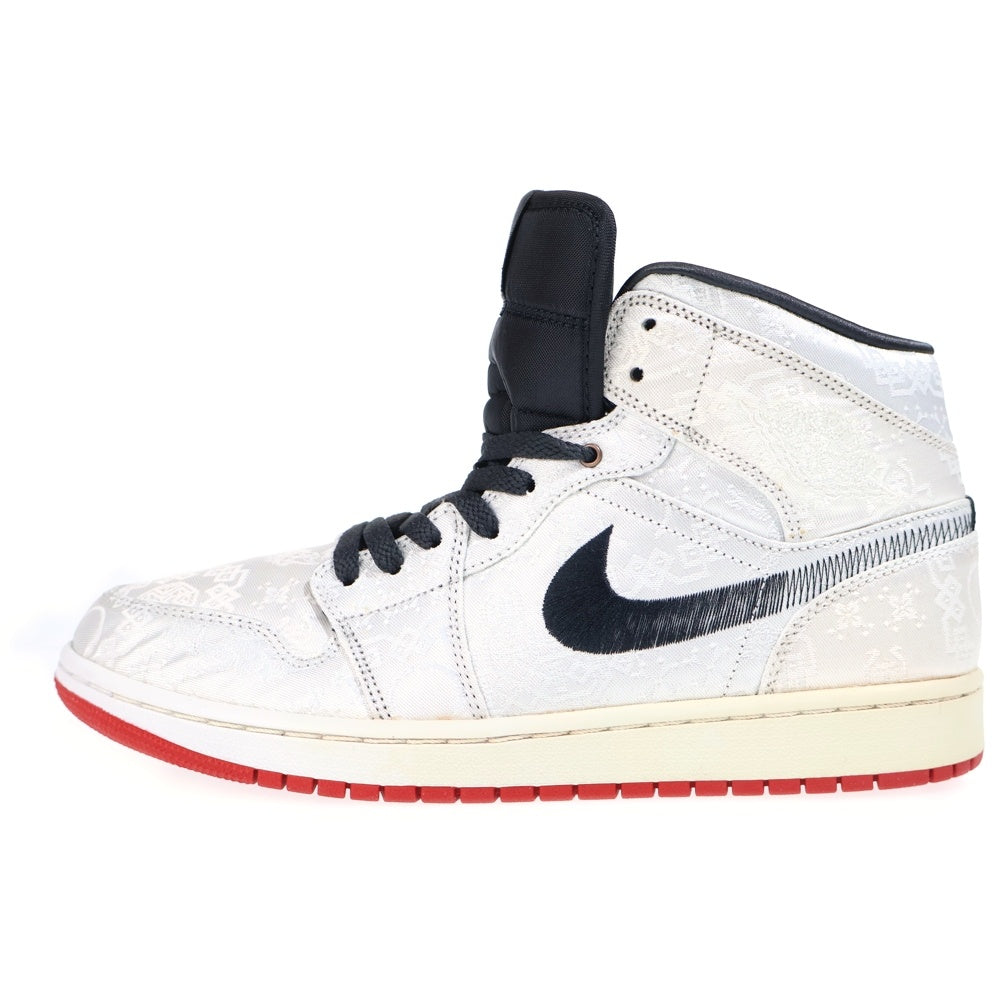 NIKE(ナイキ) ×CLOT AIR JORDAN 1 MID SE FEARLESS GC クロット エアジョーダン1 フィアレス ミッドカットスニーカー ホワイト US10/28cm CU2804-100