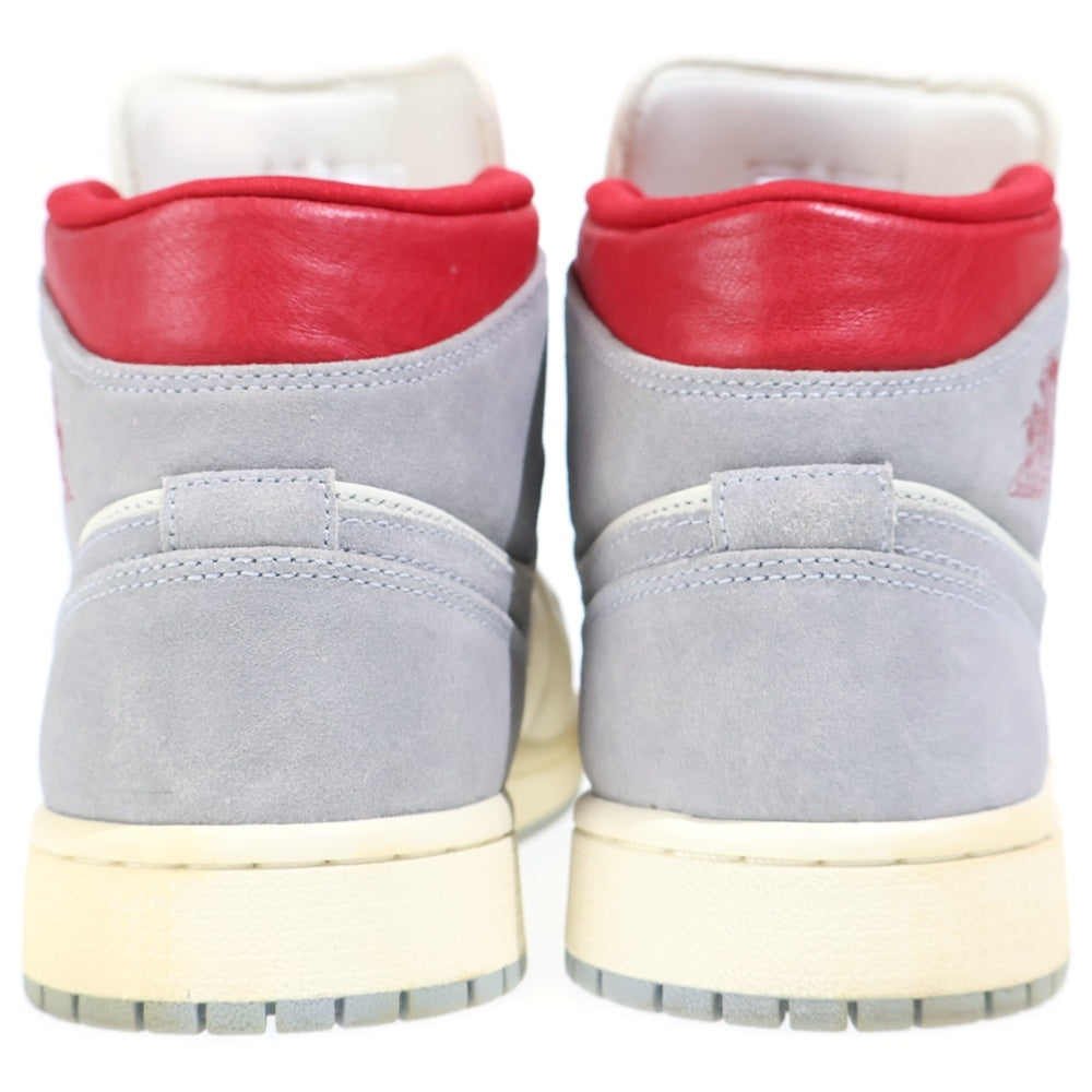 NIKE(ナイキ) AIR JORDAN 1 MID PREMIUM スニーカーズエンスタッフ ミッドカットスニーカー グレー/ホワイト/レッド US9.5/27.5cm CT3443-100