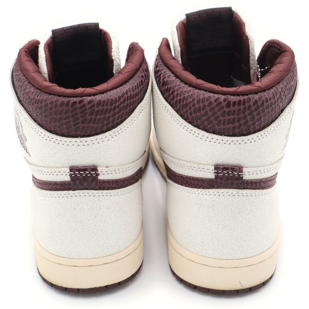 NIKE(ナイキ) ×A MA MANIERE AIR JORDAN 1 RETRO HIGH OG SP SAIL AND BURGUNDY アママニエール エアジョーダン1 レトロ ハイカットスニーカー US9.5/27.5cm DO7097-100