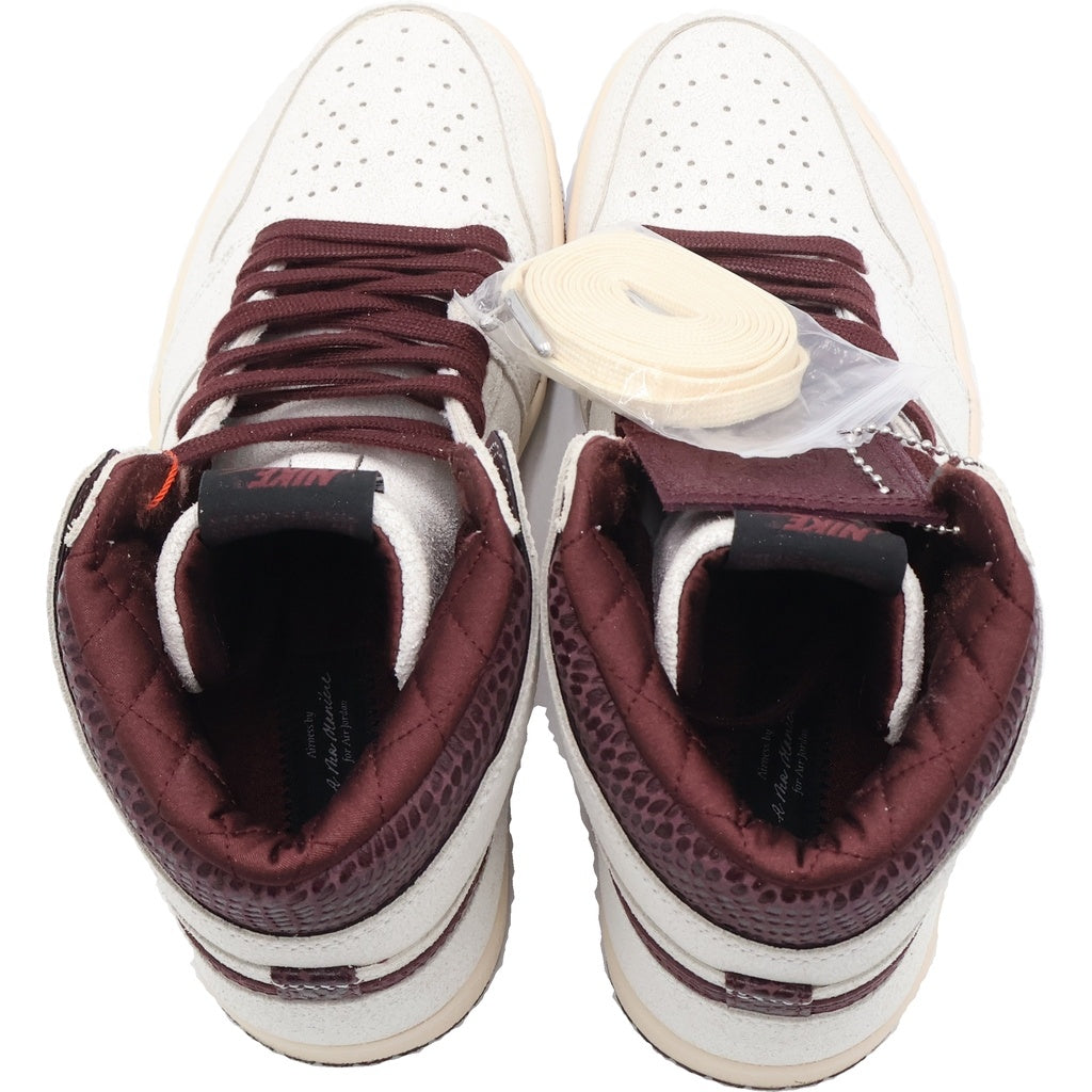 NIKE(ナイキ) ×A MA MANIERE AIR JORDAN 1 RETRO HIGH OG SP SAIL AND BURGUNDY アママニエール エアジョーダン1 レトロ ハイカットスニーカー US9.5/27.5cm DO7097-100