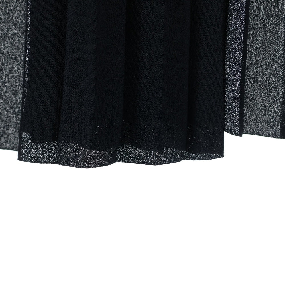 BALENCIAGA(バレンシアガ) ドローストリング プリーツ ミディアムスカート レディース ブラック 704365