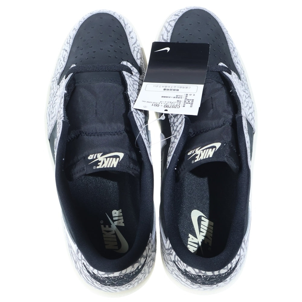 NIKE(ナイキ) AIR JORDAN 1 RETRO LOW OG BLACK CEMENT エアジョーダン1 ブラックセメント ローカットスニーカー グレー/ブラック US9/27cm CZ0790-001