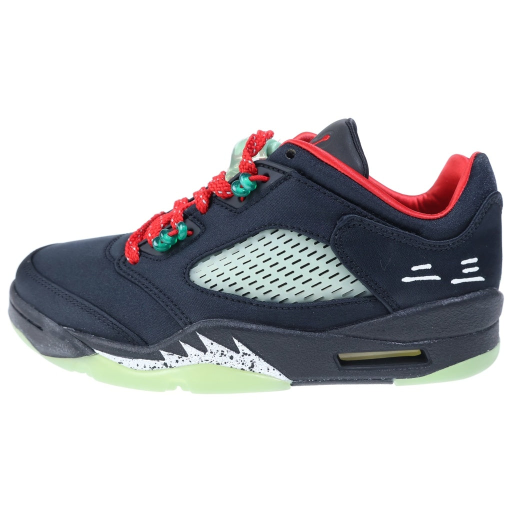 NIKE(ナイキ) ×CLOT AIR JORDAN5 RETRO LOW SP JADE クロット エアジョーダン5 ローカットスニーカー ブラック/レッド US6/24cm DM4640-036