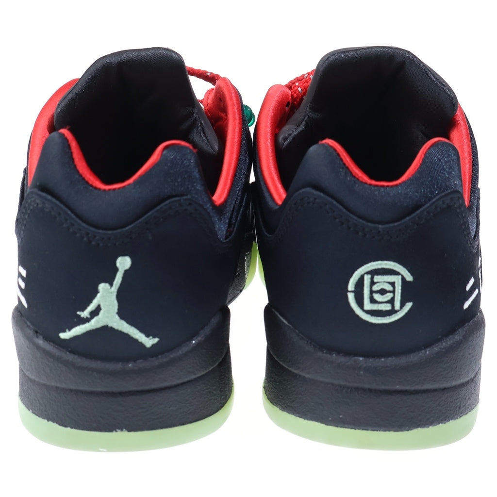 NIKE(ナイキ) ×CLOT AIR JORDAN5 RETRO LOW SP JADE クロット エアジョーダン5 ローカットスニーカー ブラック/レッド US6/24cm DM4640-036