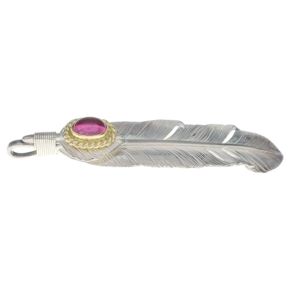 鷲見太郎(ワシミタロウ) M FLIGHT FEATHER 02 M FLIGHT HEART FEATHER 02 RUBY 6×8 K18 CUP ルビー 左向き ペンダントトップ Taw4241FM011AFM