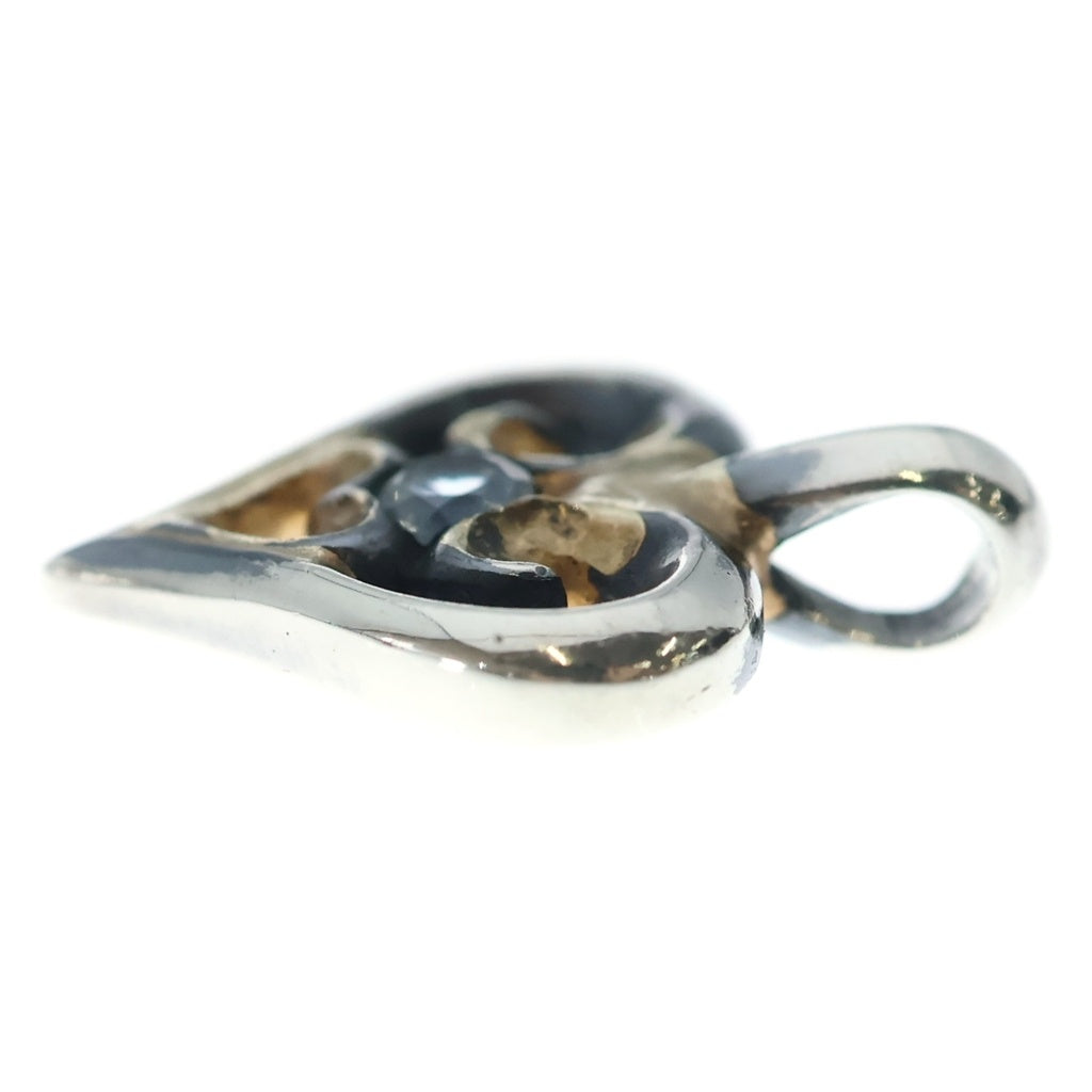 Bill Wall Leather/BWL(ビルウォールレザー) TRIBAL HEART トライバルハート アクアマリンストーン ペンダントトップ シルバー