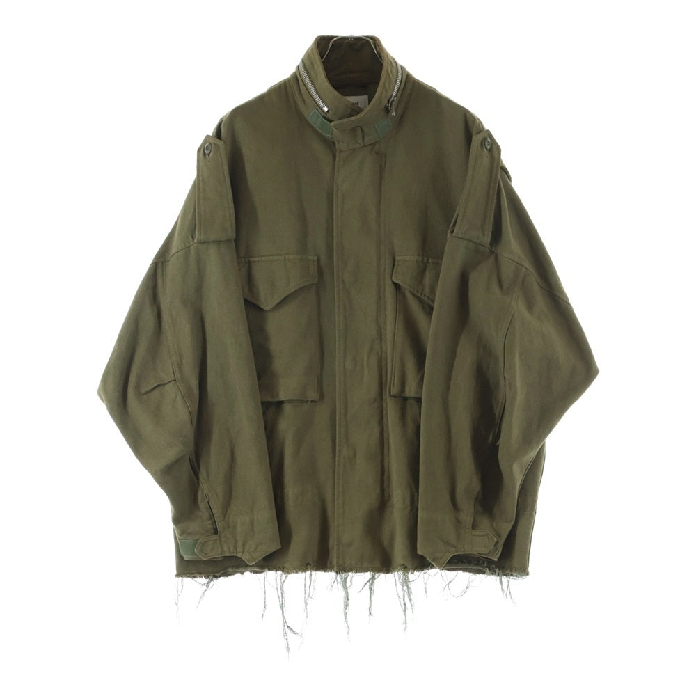 doublet(ダブレット) 22SS SILK TWILL MILITARY BLOUSON シルクツイル ミリタリーブルゾン ジャケット カーキ 22SS15BL134