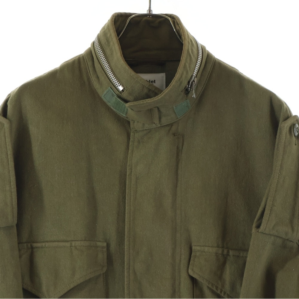 doublet(ダブレット) 22SS SILK TWILL MILITARY BLOUSON シルクツイル ミリタリーブルゾン ジャケット カーキ 22SS15BL134