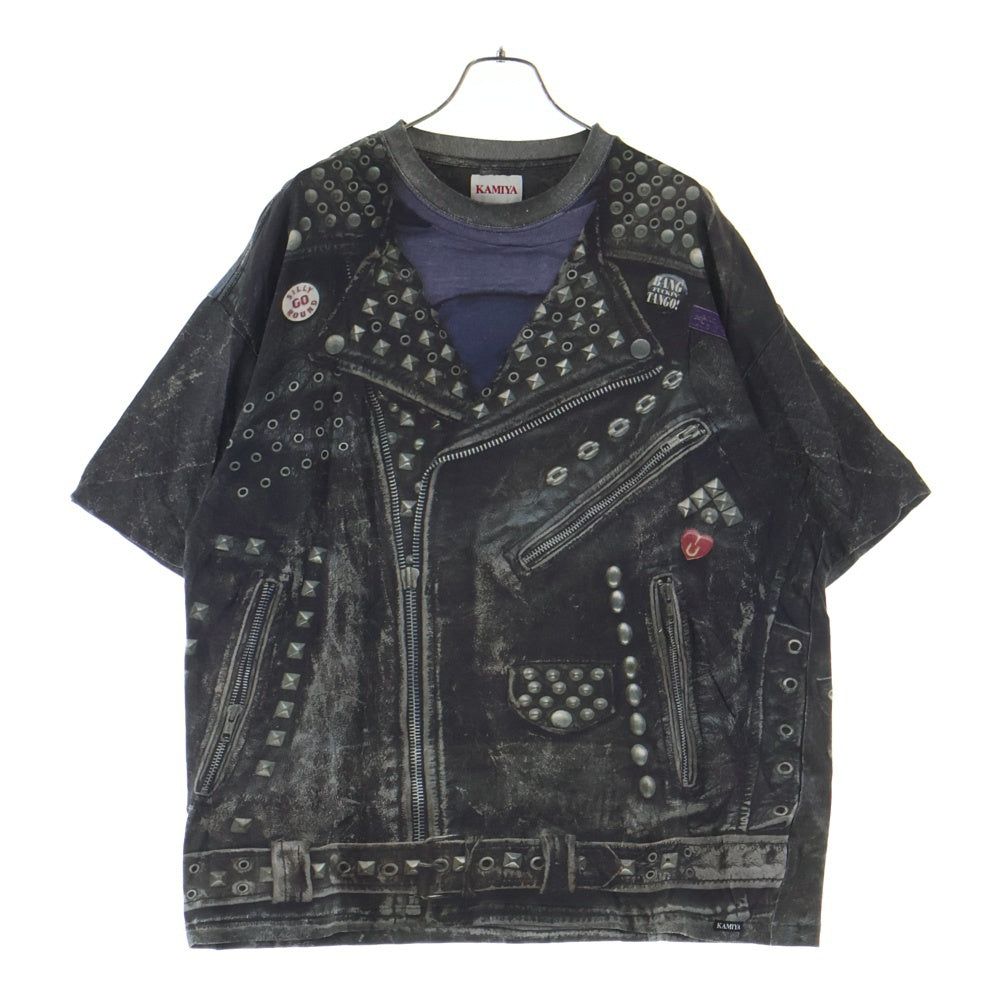 KAMIYA(カミヤ) TROMPE L'?IL PRINT T-SHIRT トロンプルイユ プリント クルーネック 半袖Tシャツ カットソー マルチカラー G14TS028