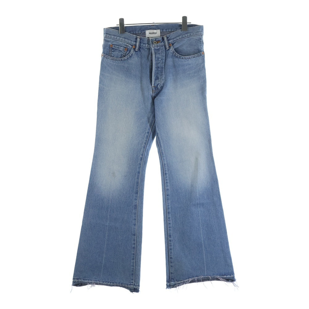 doublet(ダブレット) 22SS RECYCLE DENIM FLARE PANTS リサイクル デニム フレアパンツ インディゴ 22SS70PT181
