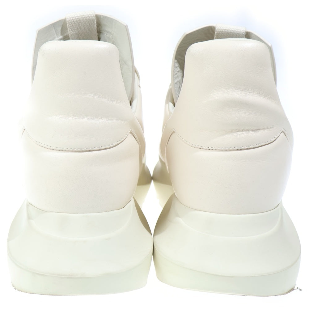 Rick Owens(リックオウエンス) GETH RUNNER ゲスランナー ハイトップ レザー ハイカットスニーカー ホワイト RU02D6814