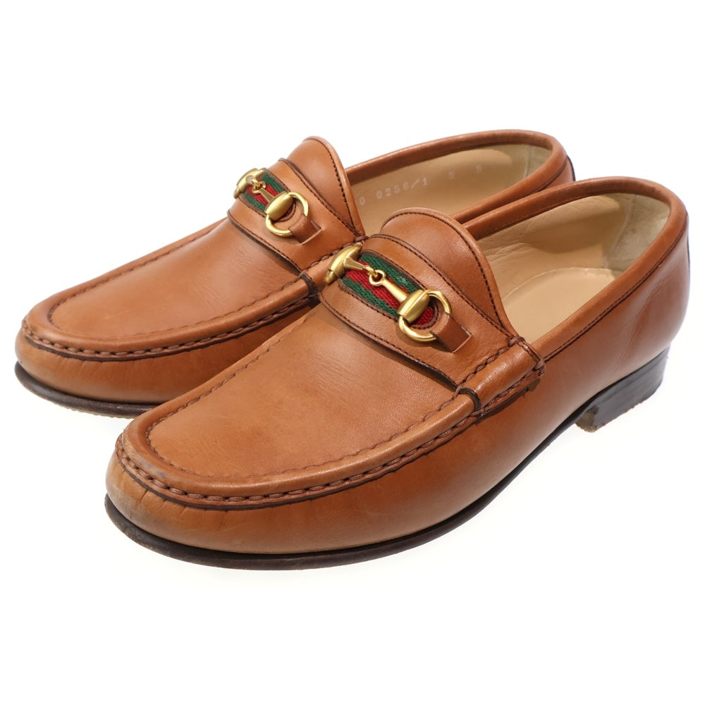 GUCCI(グッチ) イタリア製 ホースビット レザー ローファー スリッポン ブラウン レディース 100 0256