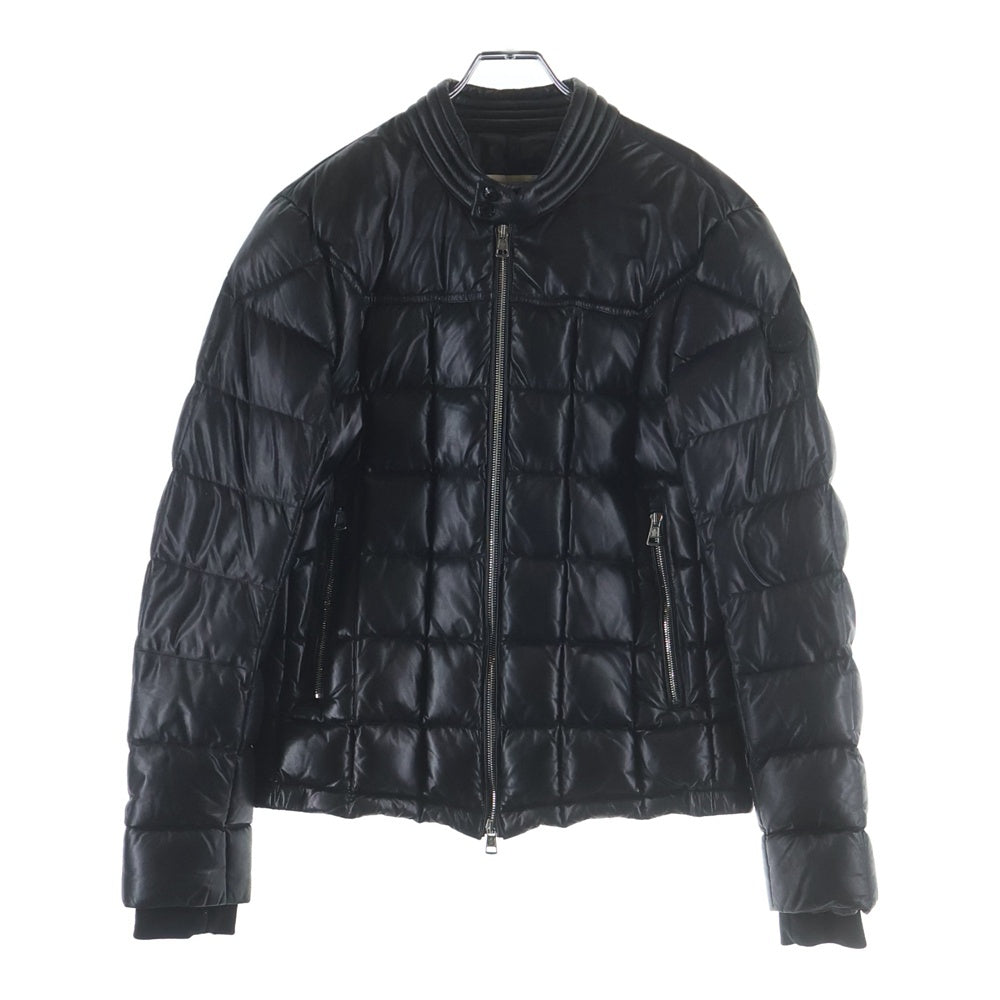 MONCLER(モンクレール) 16AW CHARENTE GIUBBOTTO シャラント ナイロン レザー ジップアップ スタンドカラー ダウンジャケット ブラック B20914037005 50116