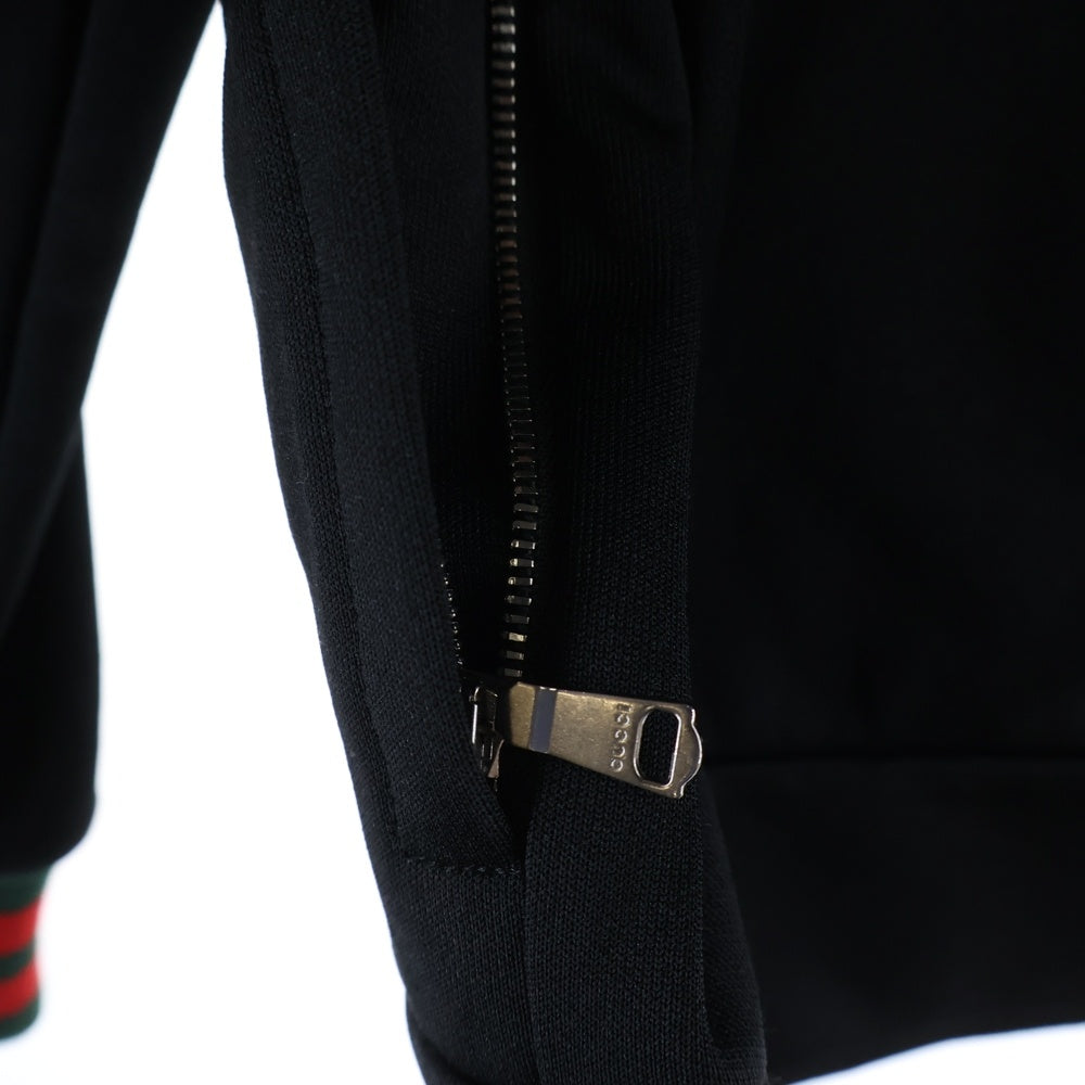 GUCCI(グッチ) サイドライン スタンドカラー ジップアップ テクニカルジャージ トラックジャケット ブラック 474634 X5T39