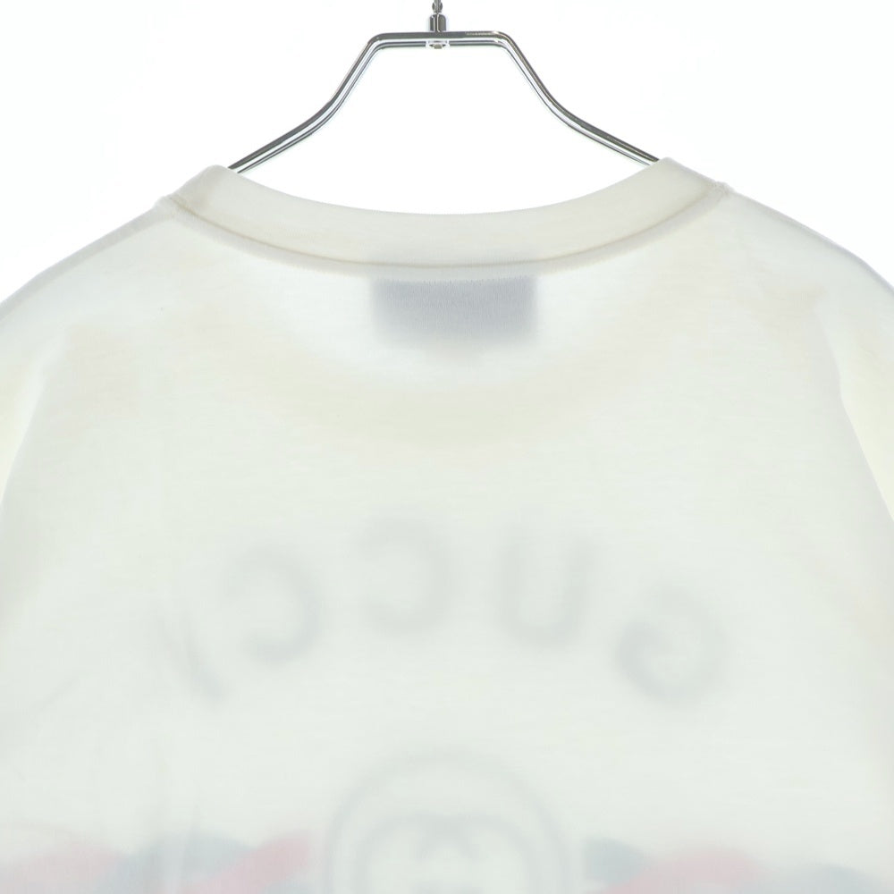 GUCCI(グッチ) FIRENZE 1921 PRINT TEE フィレンツェ プリントデザイン クルーネック半袖Tシャツカットソー ホワイト 616036 XJD7T