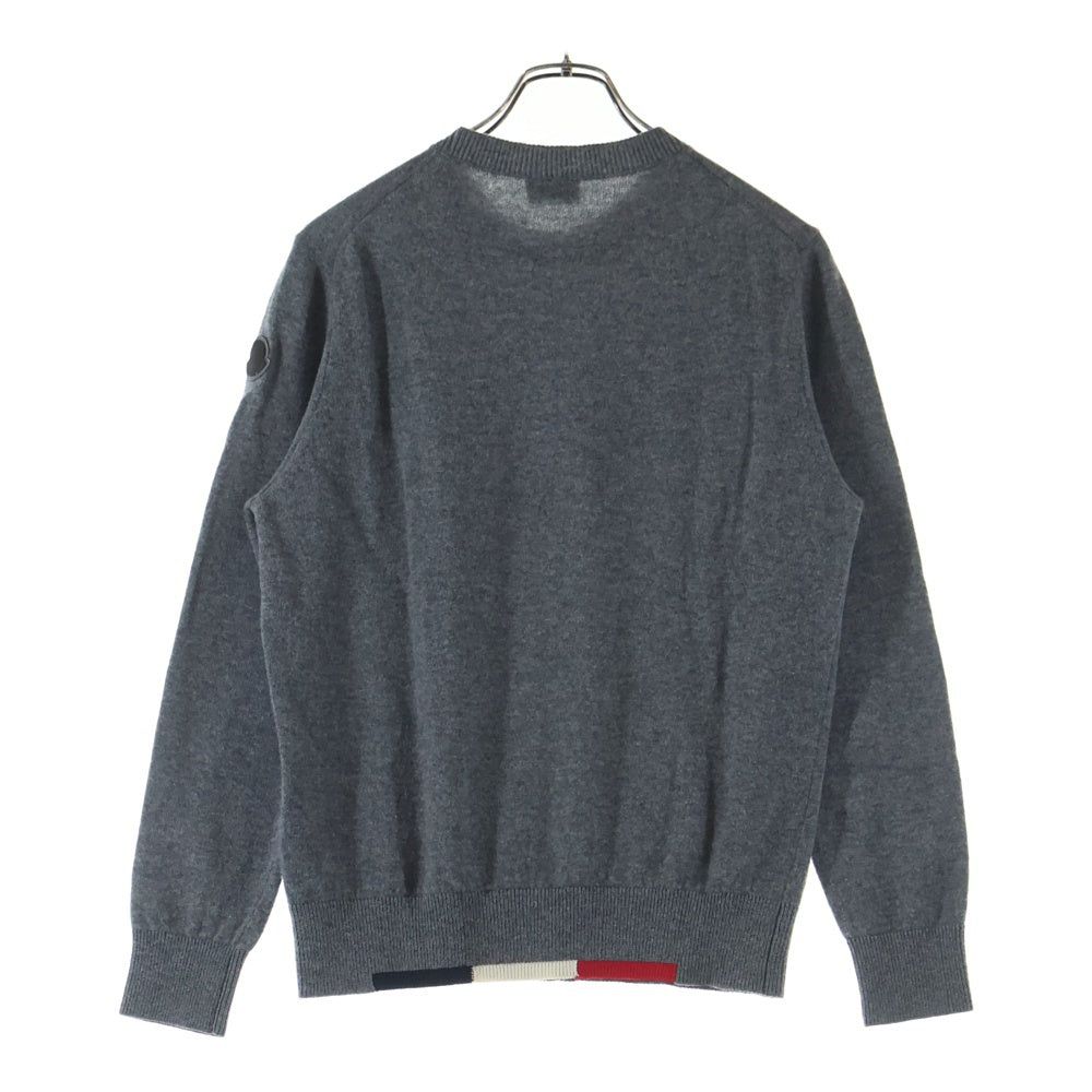 MONCLER(モンクレール) 20AW GIROCOLLO TRICOT ジェロコッロトリコット クルーネック長袖 ニットセーター グレー F20919C73400 A9369