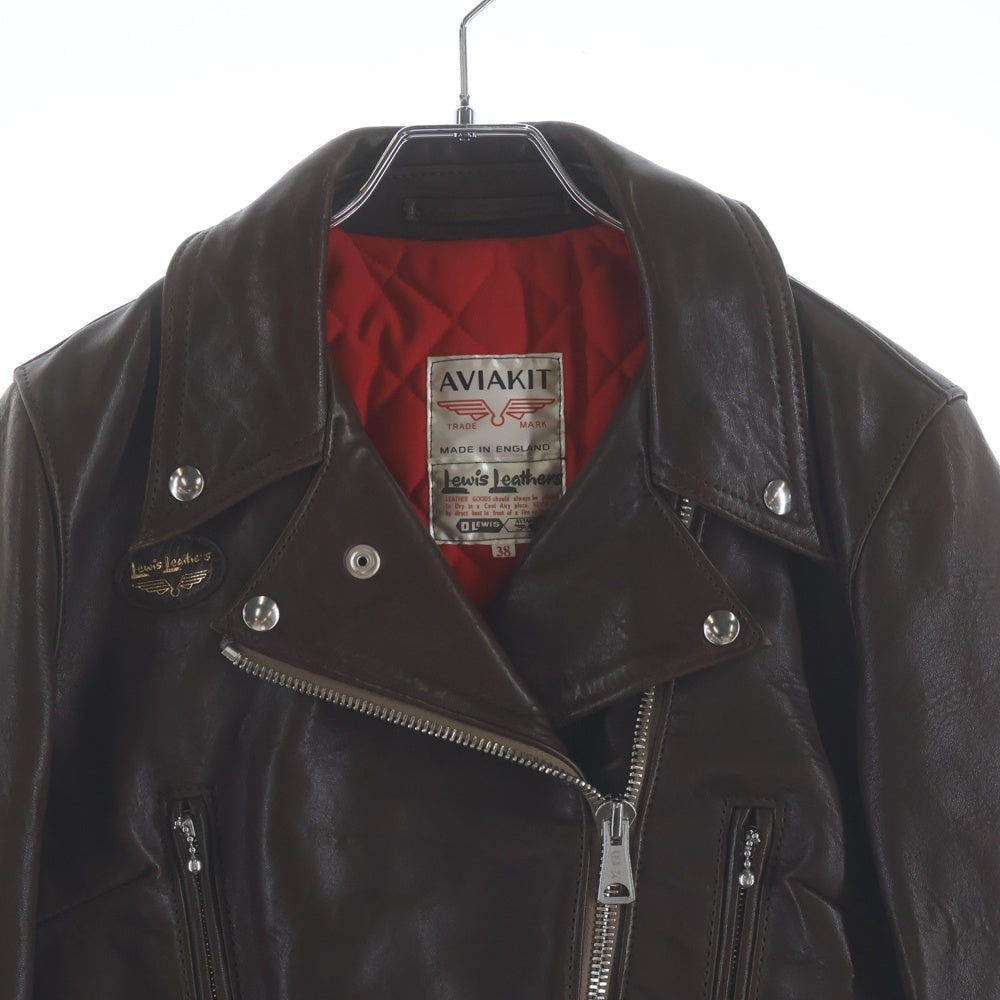 Lewis Leathers(ルイスレザー) 391L LADIES LIGHTNING SHEEP SKIN ライトニング シープスキン ダブルライダースジャケット ブラウン レディース
