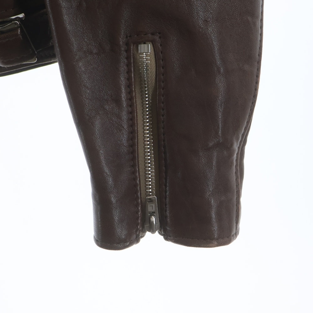 Lewis Leathers(ルイスレザー) 391L LADIES LIGHTNING SHEEP SKIN ライトニング シープスキン ダブルライダースジャケット ブラウン レディース