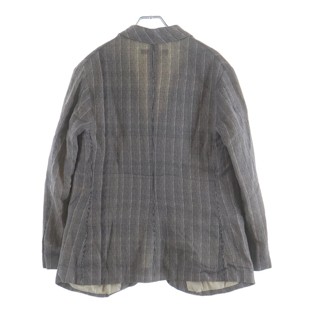 Paul Harnden(ポールハーデン) Mens Blazer ウール ピークドラペル スタンドカラー ノーベント 4B テーラードジャケット ブレザー ブラック