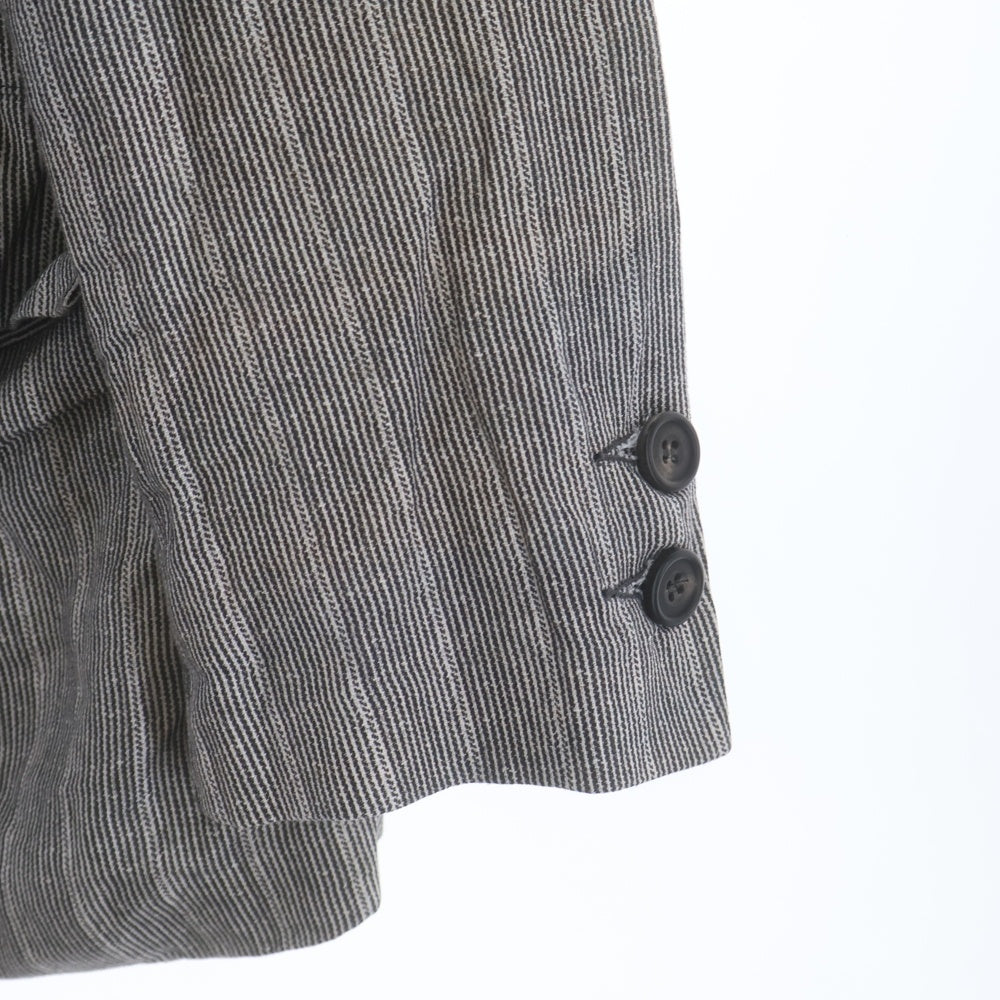 Paul Harnden(ポールハーデン) Mens Blazer ウール ピークドラペル スタンドカラー ノーベント 4B テーラードジャケット ブレザー ブラック