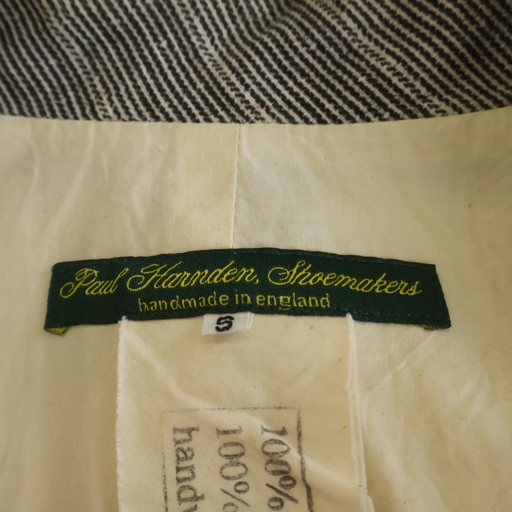 Paul Harnden(ポールハーデン) Mens Blazer ウール ピークドラペル スタンドカラー ノーベント 4B テーラードジャケット ブレザー ブラック