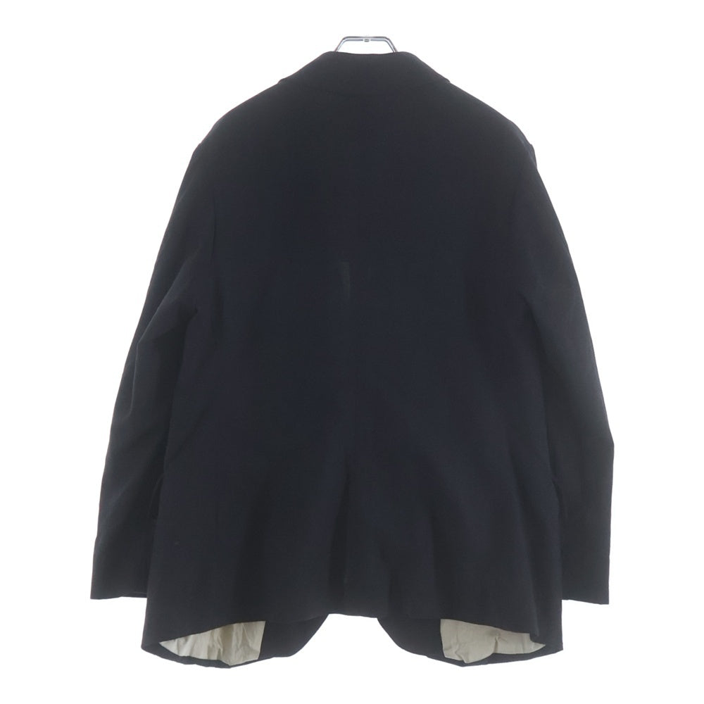 Paul Harnden(ポールハーデン) Mens Blazer ストライプ リネン ピークドラペル スタンドカラー ノーベント 4B テーラードジャケット ブレザー グレー/ブラック