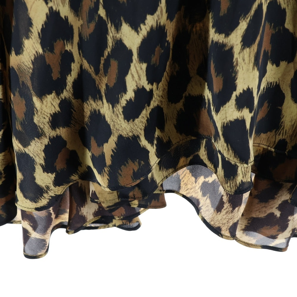 Sacai(サカイ) 22SS Leopard Print Knit Pullover レオパードプリント プルオーバーニット レディース ブラック/ブラウン 22-06354