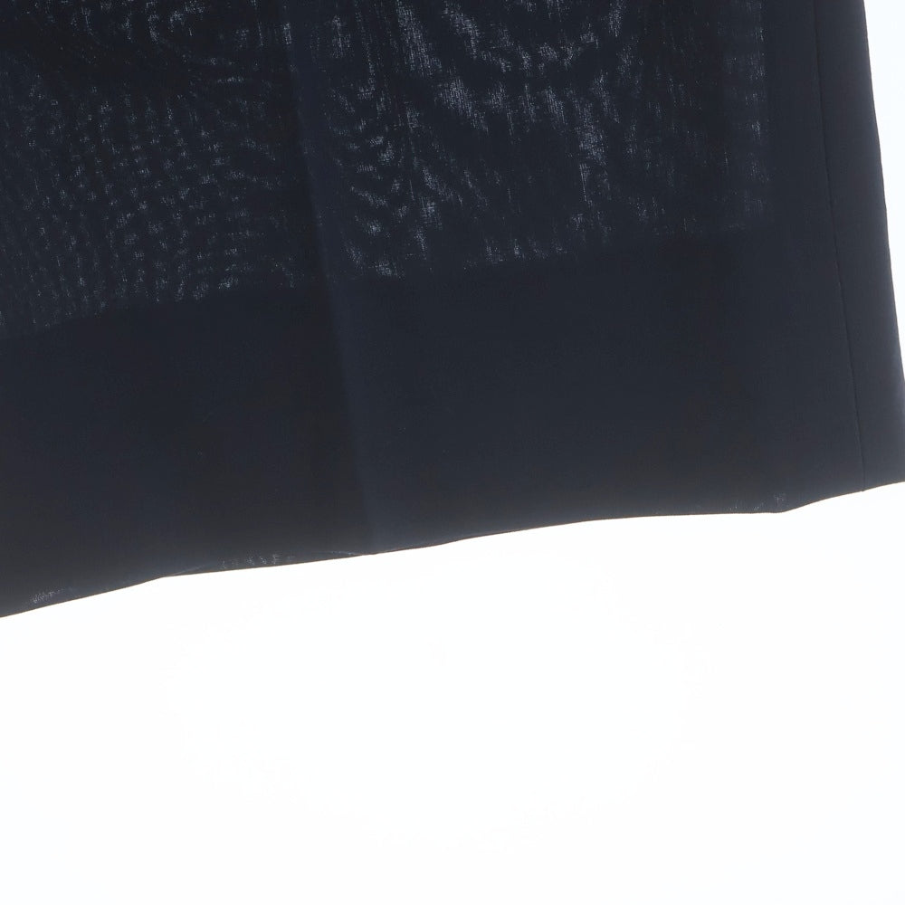 HERMES(エルメス) ウール 4タック クロップドパンツ ボトムス レディース ネイビー
