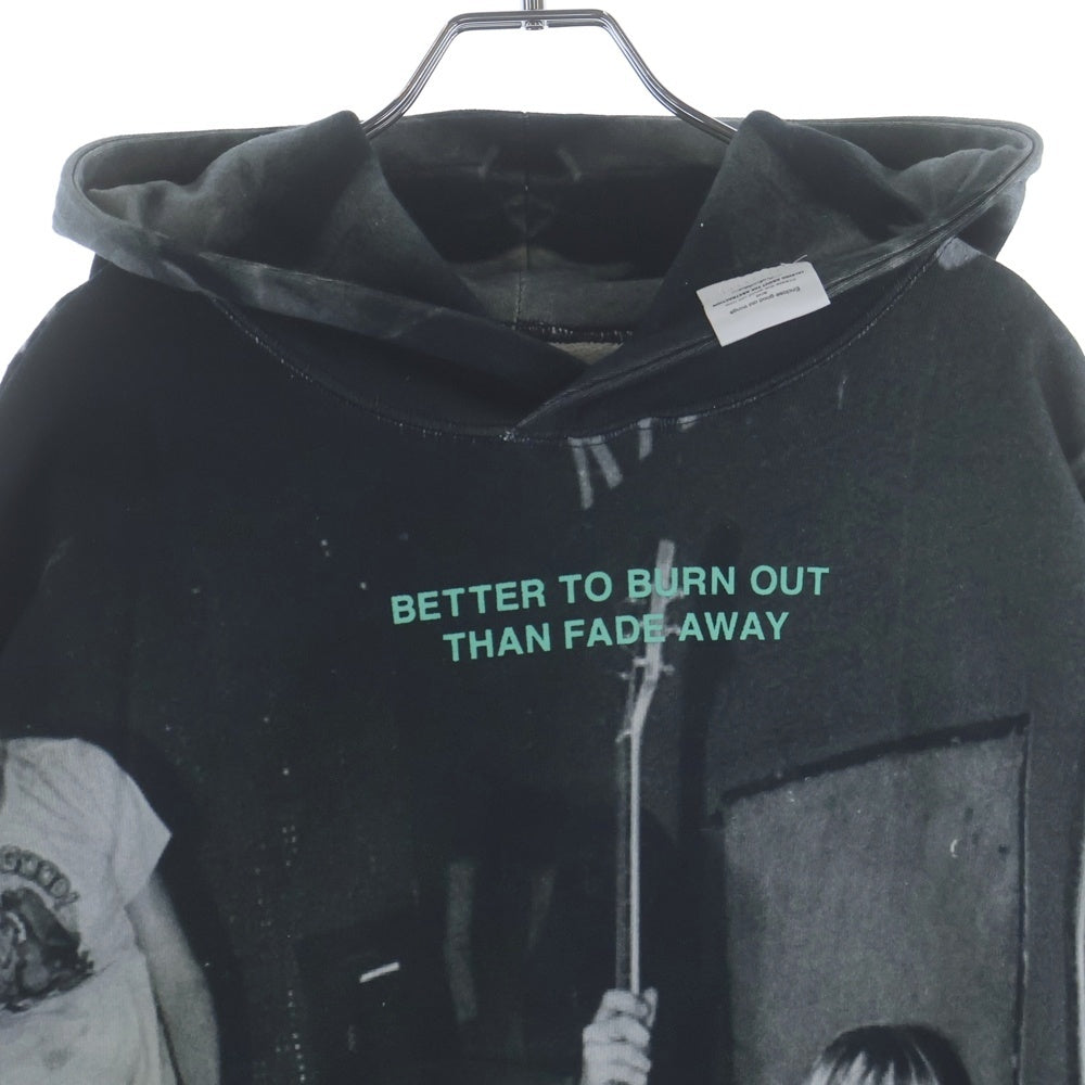 TALKING ABOUT THE ABSTRACTION(トーキング アバウト ザ アブストラクション) CHALES PHOTO PARKA A フォトプリント オーバーサイズ スウェット プルオーバーパーカー ブラック SS-PPK-001A