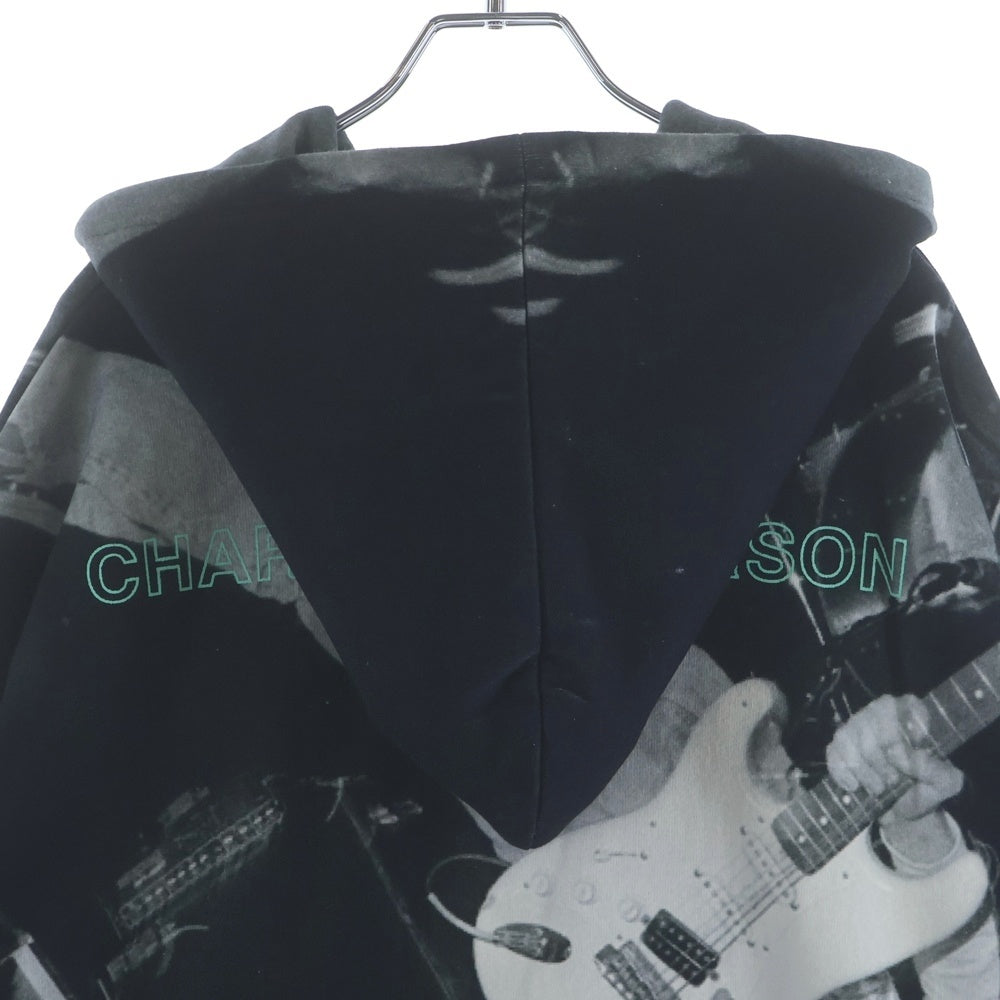 TALKING ABOUT THE ABSTRACTION(トーキング アバウト ザ アブストラクション) CHALES PHOTO PARKA A フォトプリント オーバーサイズ スウェット プルオーバーパーカー ブラック SS-PPK-001A
