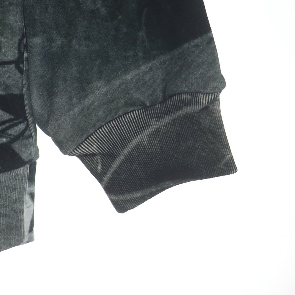 TALKING ABOUT THE ABSTRACTION(トーキング アバウト ザ アブストラクション) CHALES PHOTO PARKA A フォトプリント オーバーサイズ スウェット プルオーバーパーカー ブラック SS-PPK-001A