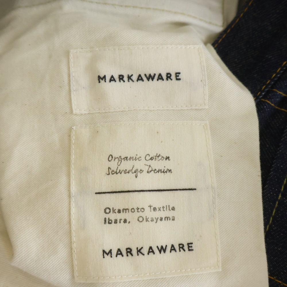 MARKAWARE(マーカウェア) 22SS 5 POKETTO SUTOREETO DENIMU マルチポケット ボタンフライ ストレート デニム パンツ インディゴ A22A-05PT02C