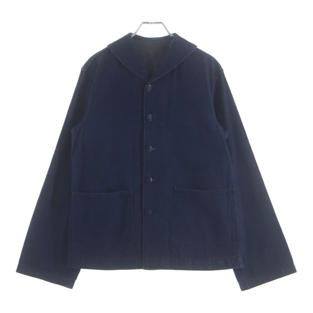 VINTAGE(ヴィンテージ) 40S US NAVY USN ユーエスネイビー ショールカラー ヘチマ襟 濃紺 デニムジャケット ヴィンテージ カバーオール アンカーチェンジボタン インディゴ