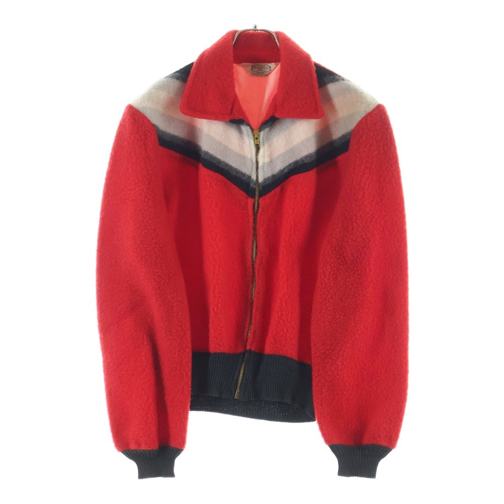 VINTAGE(ヴィンテージ) 50S VINTAGE BRENT ヴィンテージ ブレント ウール ジップアップジャケット レッド