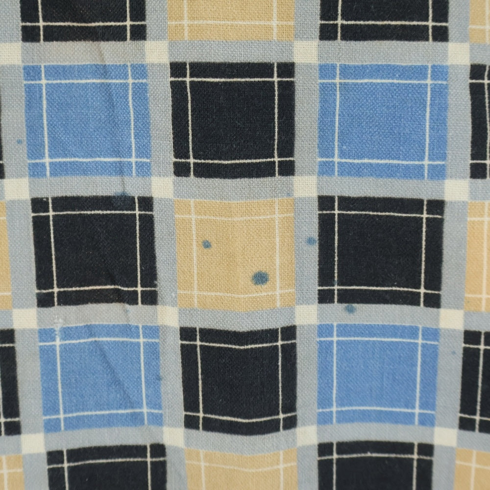 VINTAGE(ヴィンテージ) 70S VINTAGE SEAWANEE ヴィンテージ ブロックチェック オープンカラー長袖シャツ マルチカラー
