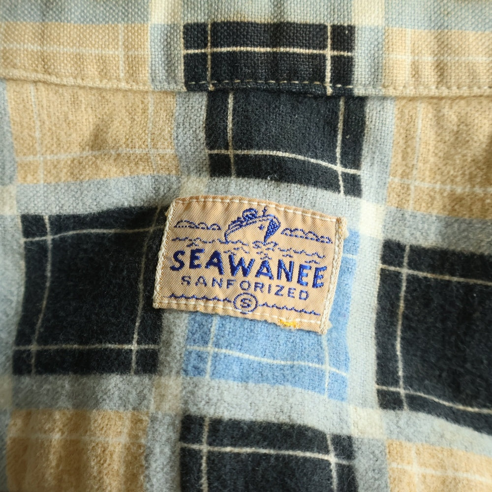VINTAGE(ヴィンテージ) 70S VINTAGE SEAWANEE ヴィンテージ ブロックチェック オープンカラー長袖シャツ マルチカラー