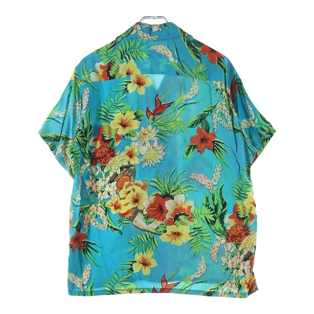 VINTAGE(ヴィンテージ) 60S VINTAGE LUAU ヴィンテージ 総柄 半袖アロハシャツ ブルー