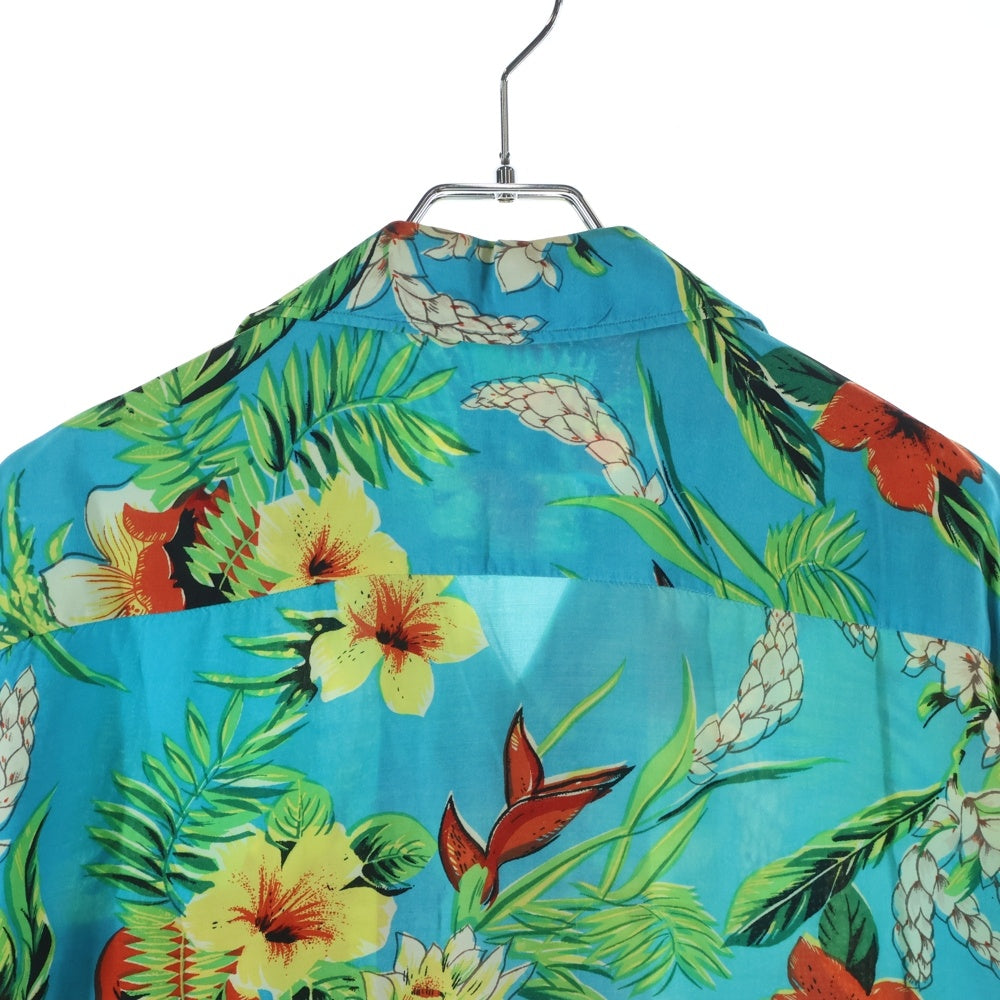 VINTAGE(ヴィンテージ) 60S VINTAGE LUAU ヴィンテージ 総柄 半袖アロハシャツ ブルー