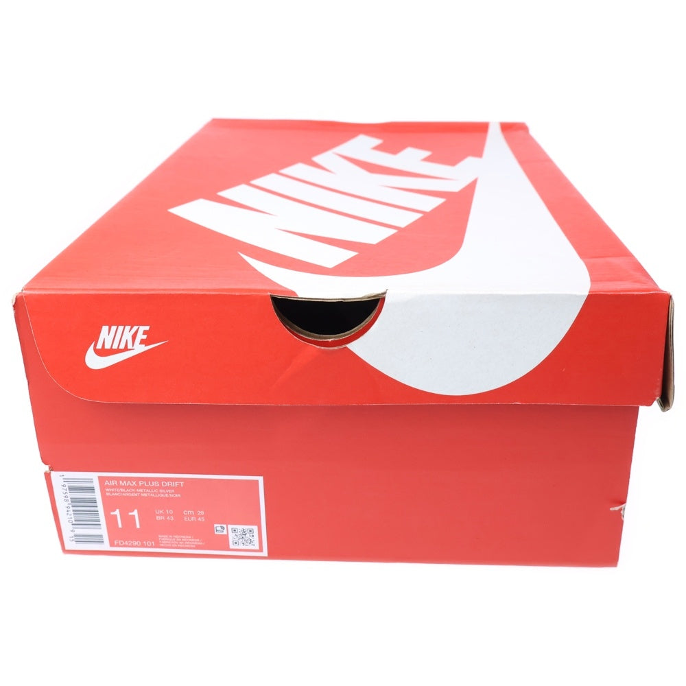 NIKE(ナイキ) AIR MAX PLUS DRIFT METALIC SILVER エアマックスプラスドリフト メタリックシルバー ローカットスニーカー ホワイト/ブラック US11/29cm FD4290-101