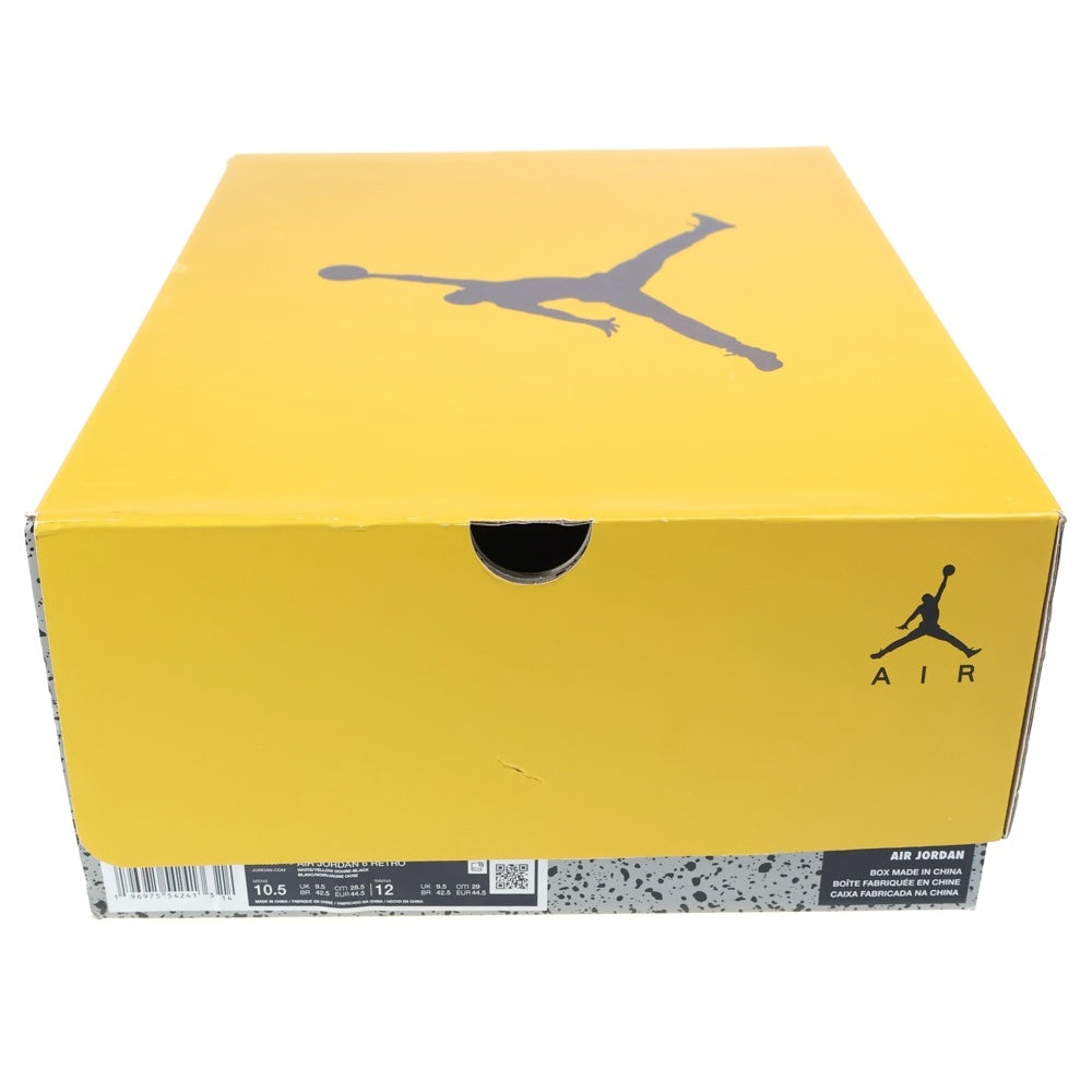 NIKE(ナイキ) AIR JORDAN 6 RETRO YELLOW OCHRE エアジョーダン6 イエローオークル ハイカットスニーカー ホワイト/イエロー US10.5/28.5cm CT8529-170